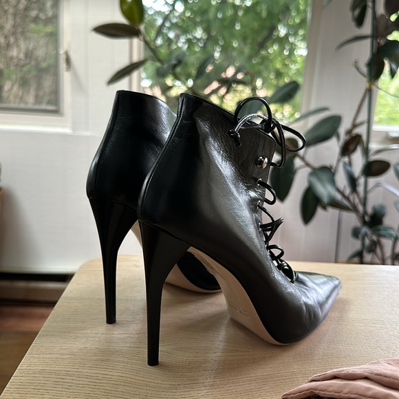 MIU MIU LACE UP STILETTO ANKLE BOOTS - Picture 11 of 17